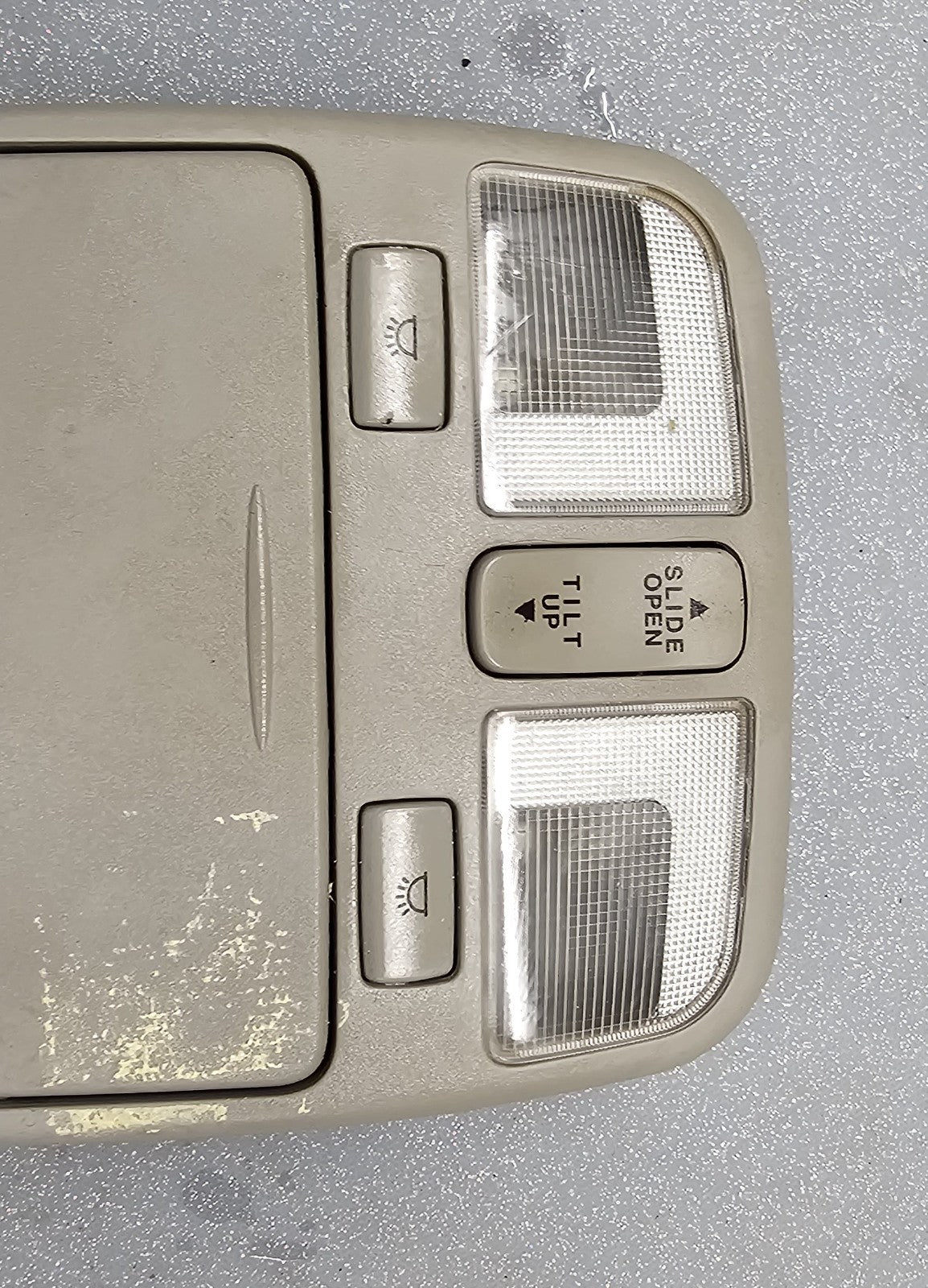 06-10 Hyundai Sonata Overhead Console Dome Map Light Lamp Storage Assembly Gray
