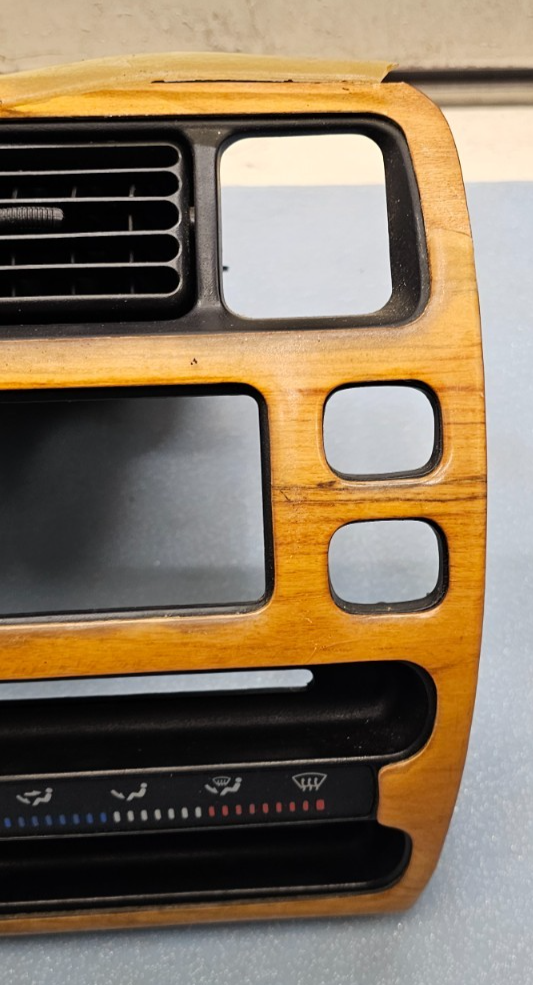🔥93-97 Corolla Dash Cliamate Control AM FM Radio Stereo Bezzel Trim Panel Wood