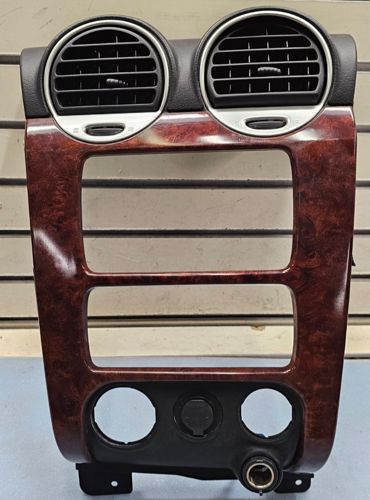 🔥02-09 ENVOY DASH RADIO AUDIO STEREO CLIMATE BEZEL TRIM INSTRUMENT PANEL WOOD