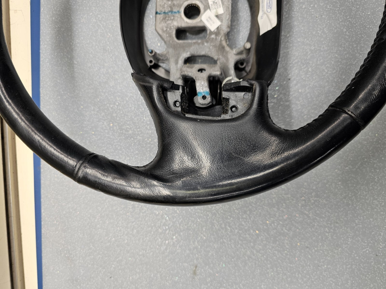 🔥1997-2003 Ford F-150 F-250 EXPEDITION Leather Steering Wheel Cruise Black OEM