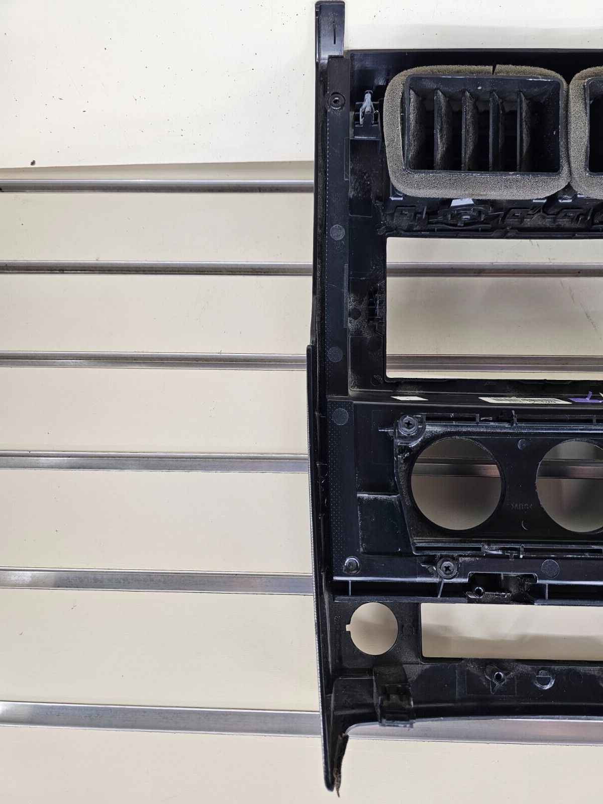 08-12 Liberty Center Dash Radio Stereo Climate Trim Panel Bezel Black/Silver