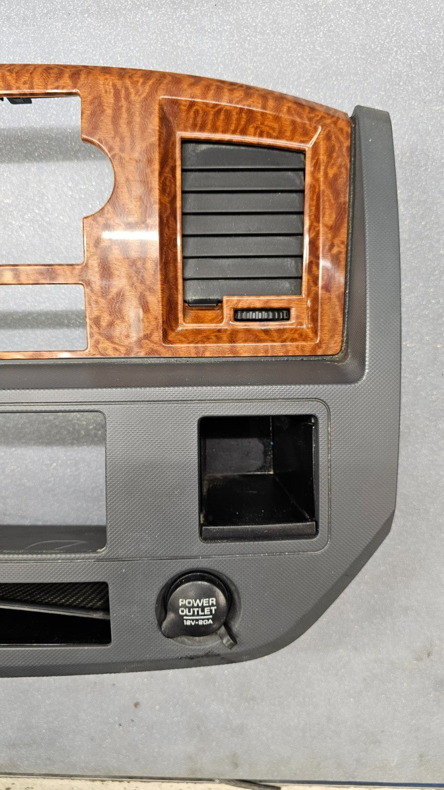 🔥06-08 Dodge RAM Dash RADIO Stereo Bezel Climate Trim Panel Grey/woodgrain