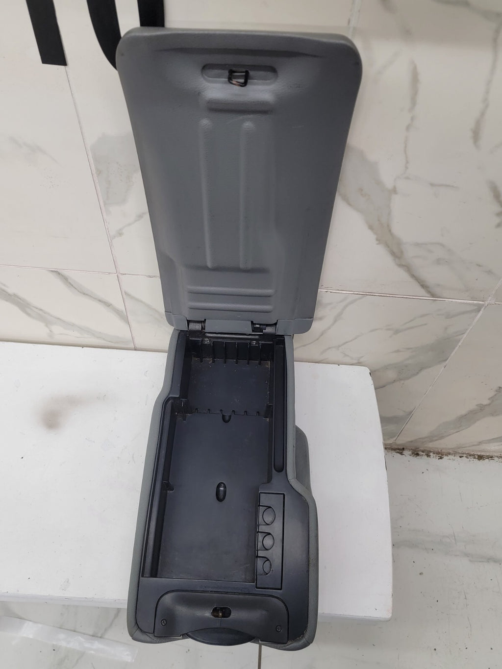 🔥04-08 FORD F-150 Front Center Console JUMP SEAT Armrest Clothe Grey JS1