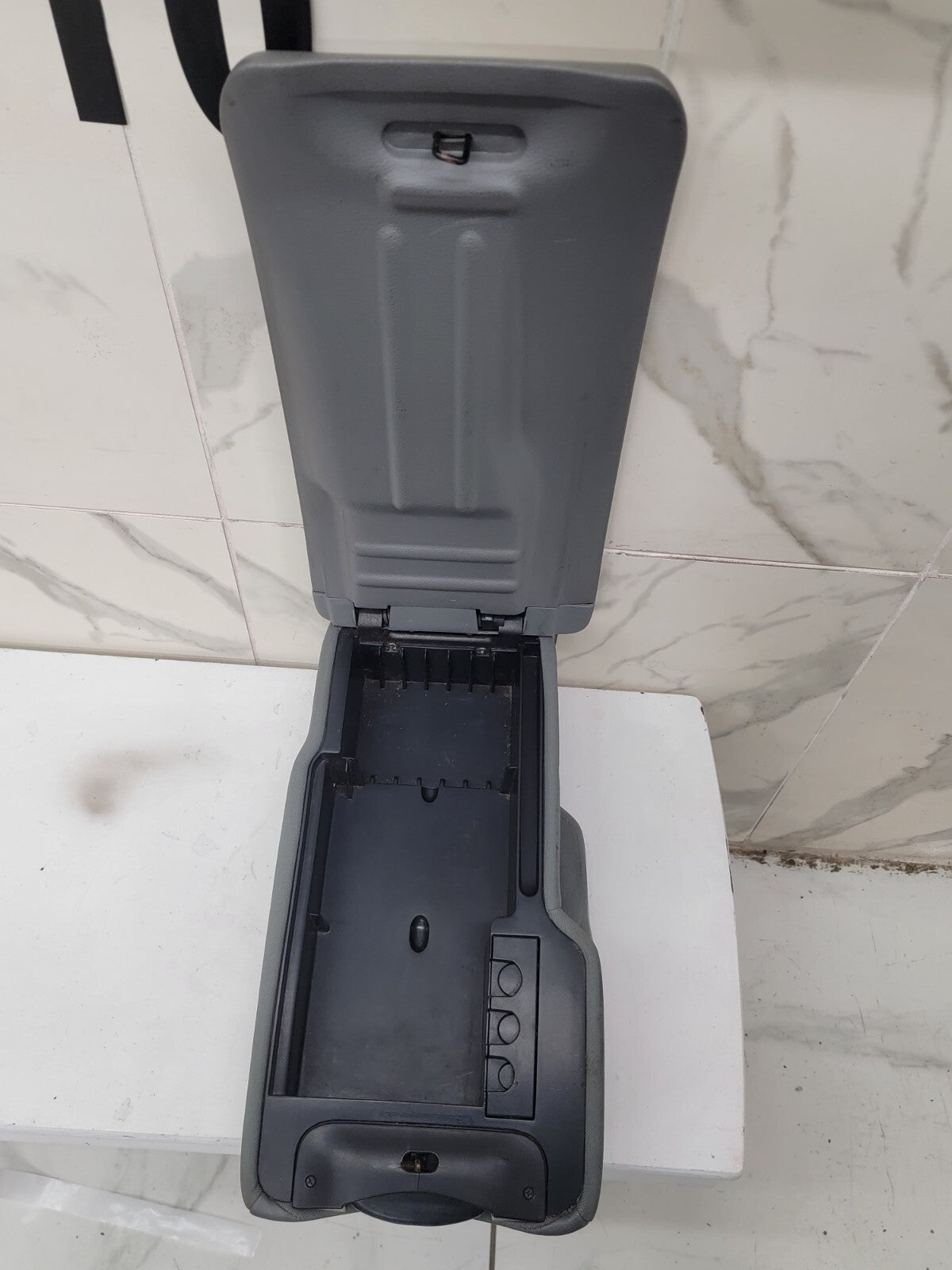 🔥04-08 FORD F-150 Front Center Console JUMP SEAT Armrest Clothe Grey JS1