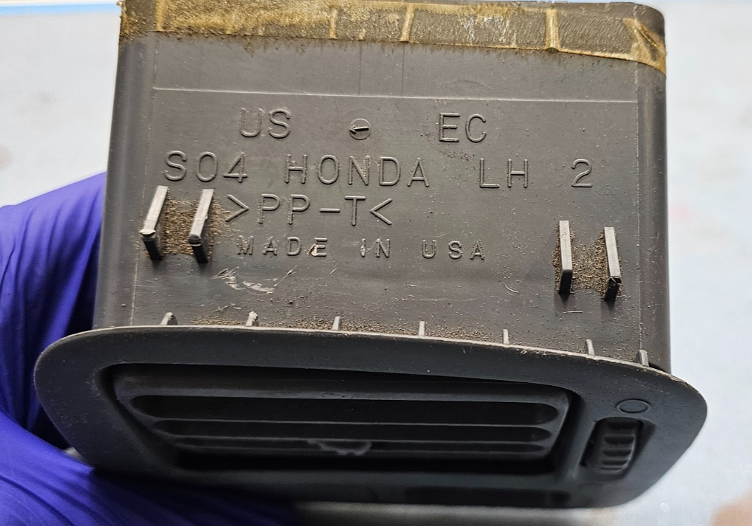 96-00 Civic Sedan Dash Left Driver A/C Air Vent Heater Grille Conditioning Gray