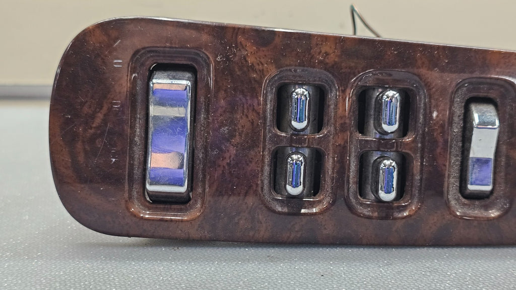🔥98-02 LINCOLN TOWN CAR LEFT DRIVER MASTER POWER WINDOW SWITCH ASSEMBLY WOOD