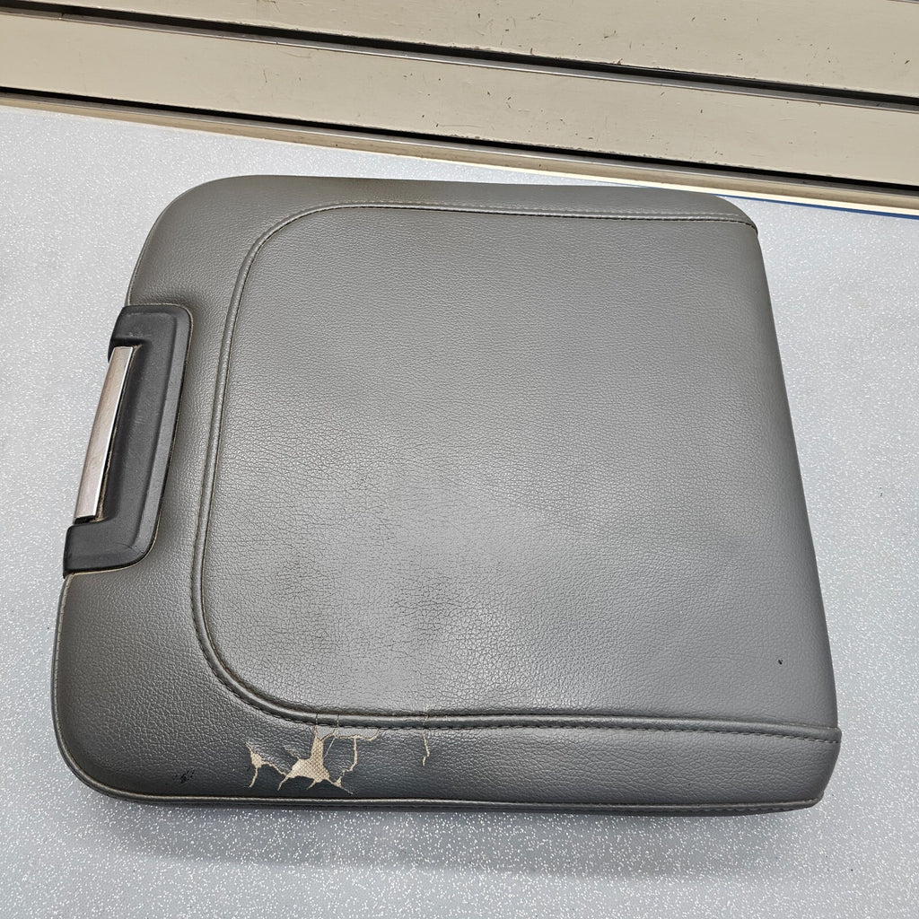 🔥13-18 Dodge Ram Center Console Lid Armrest Leather Cover Top Pad Assembly Gray