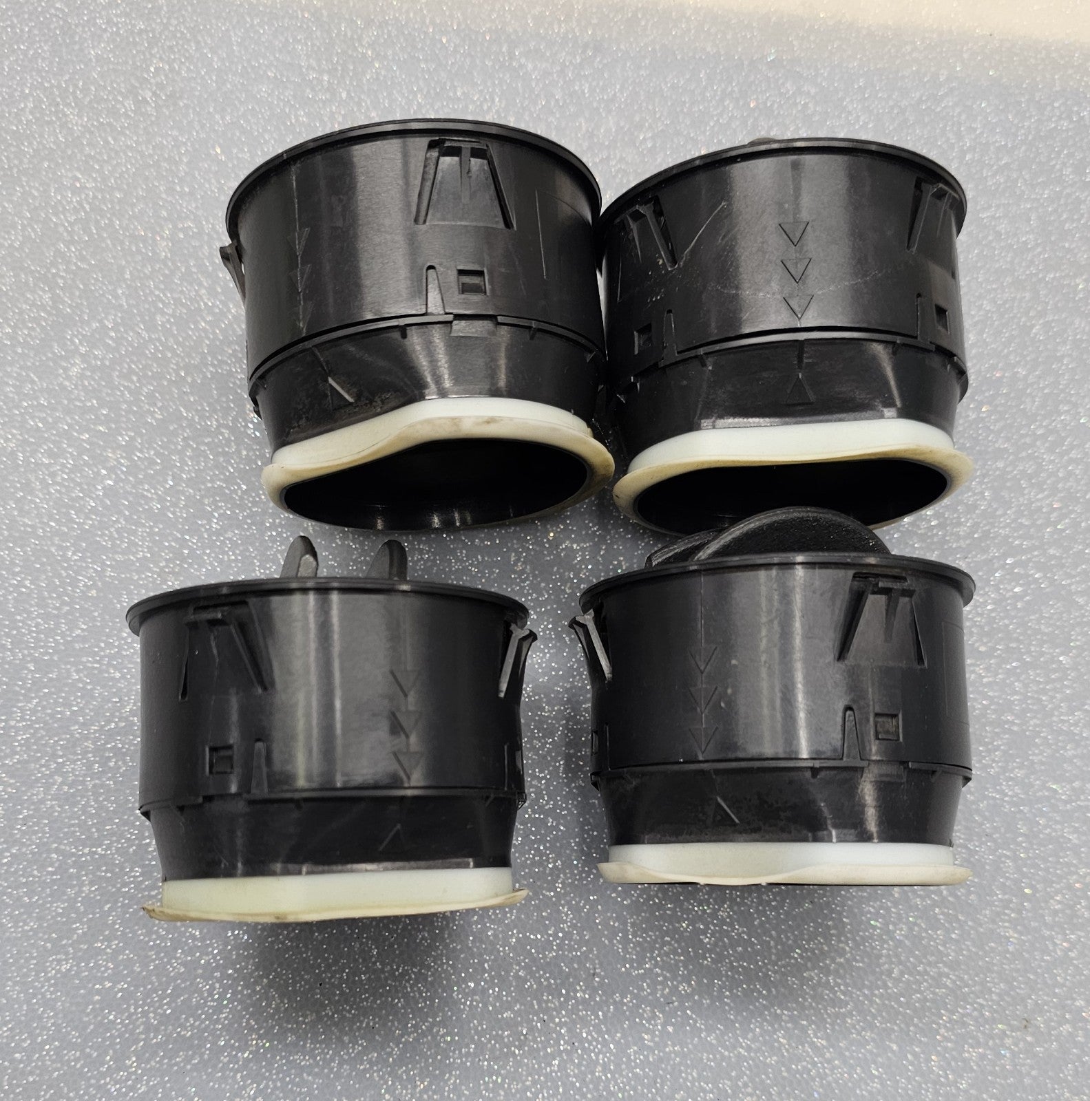 06-10 Jeep Commander A/C Heat Dash Air Vents Insert Black Set of 4 OEM/JC