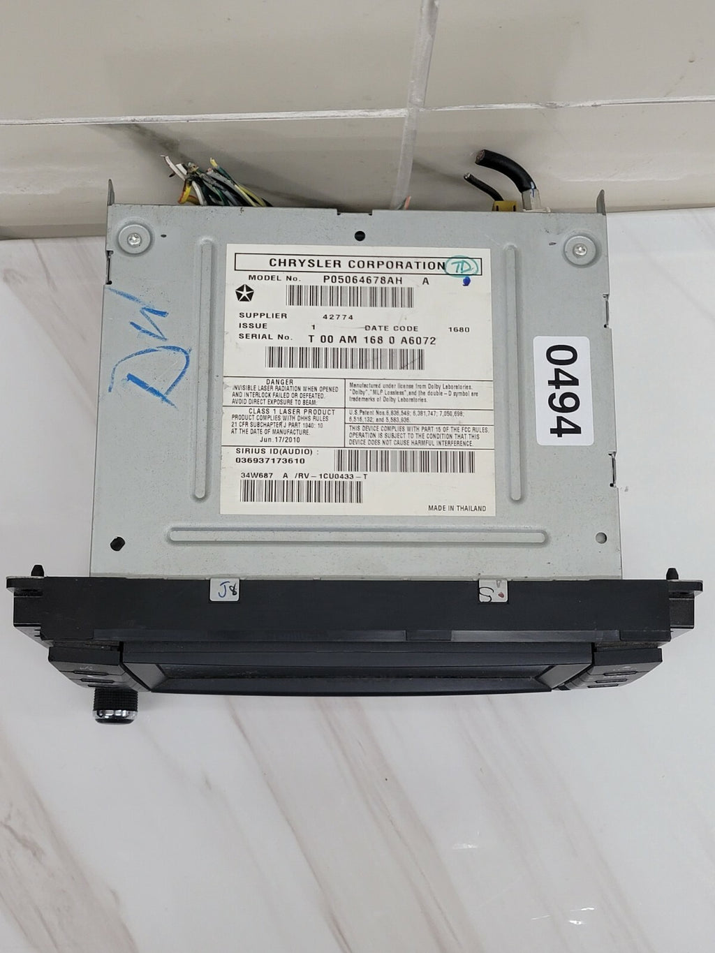 🔥08-13 Chrysler Town & Country RBZ Screen Radio Cd Player P05064678AH HIG