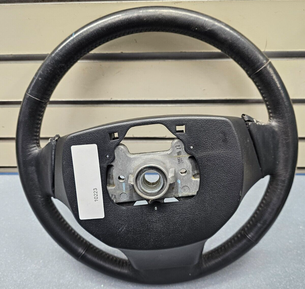 07-09 Elantra Left Driver Steering Column Wheel 9P Cruise Control Leather Black