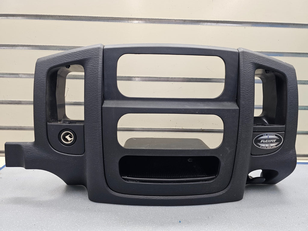 🔥02-05 Dodge RAM Dash RADIO SUUROUND Bezel Climate Trim Panel Storage Black B10