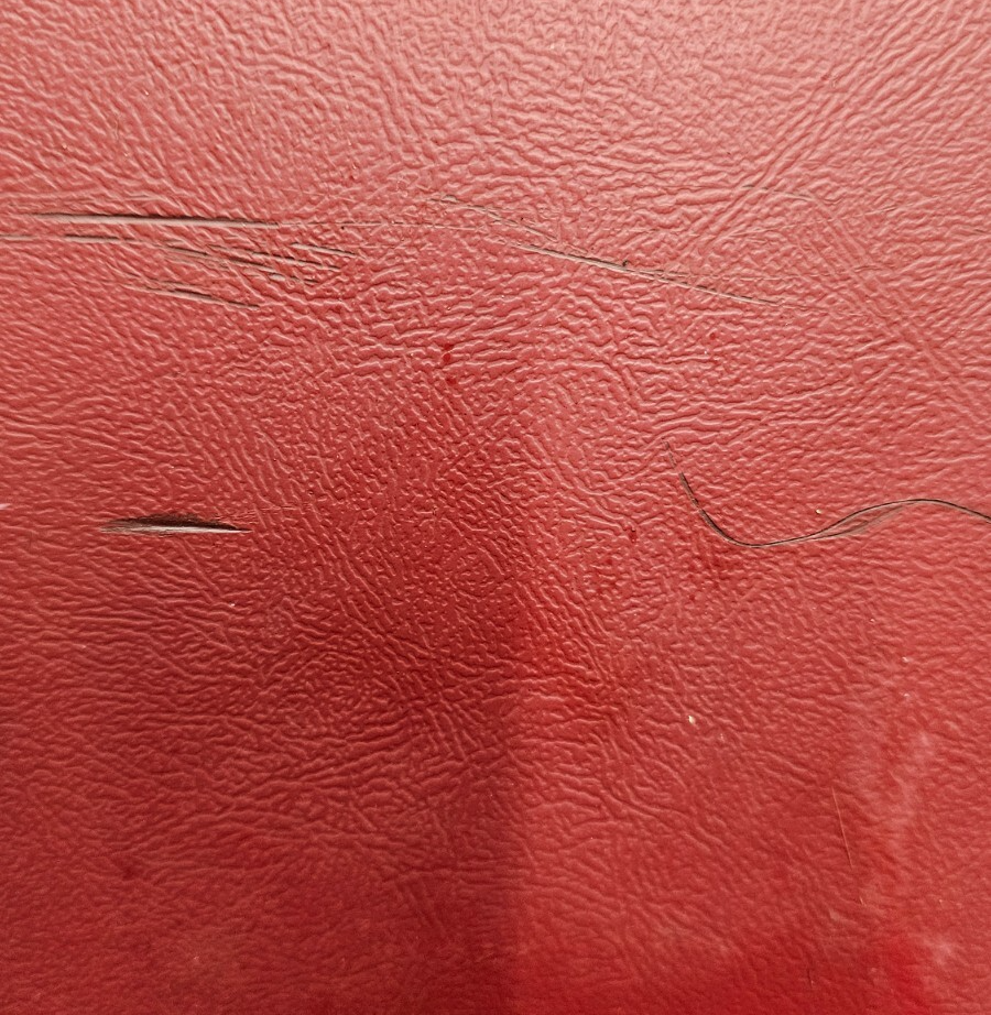 87-91 Ford F150 F250 F350 Dash Glove Box Storage Compartment Panel Assembly Red