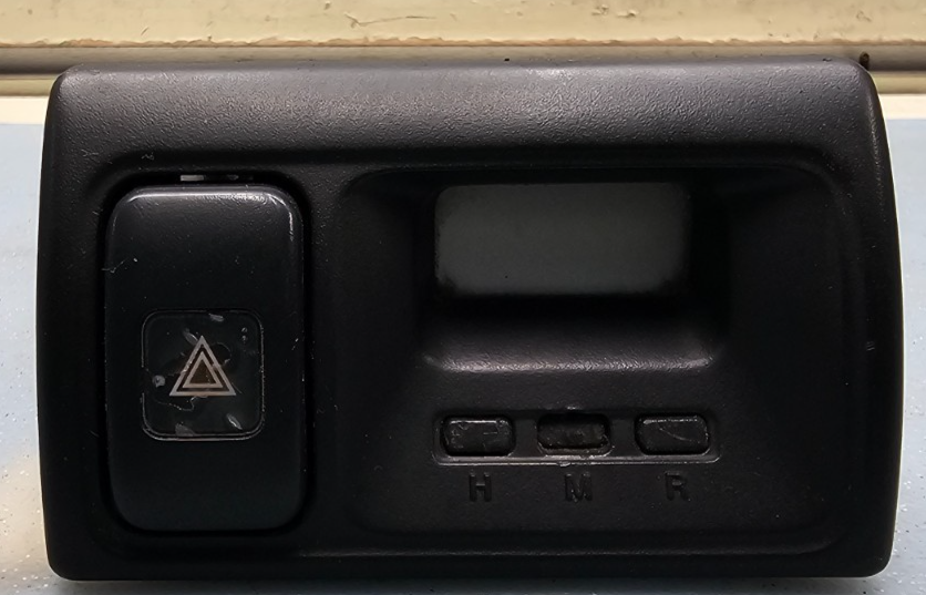 🔥98-02 Honda Accord Center Dash Clock Hazard Switch Board Digital Button Black