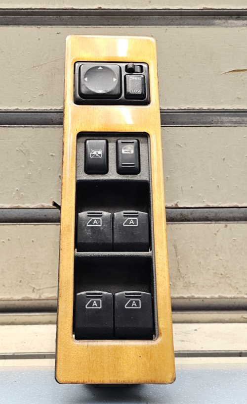 🔥04-15 TITAN ARMADA LEFT DRIVER SIDE POWER WINDOW LOCK SWITCH ASSEMBLY WOOD