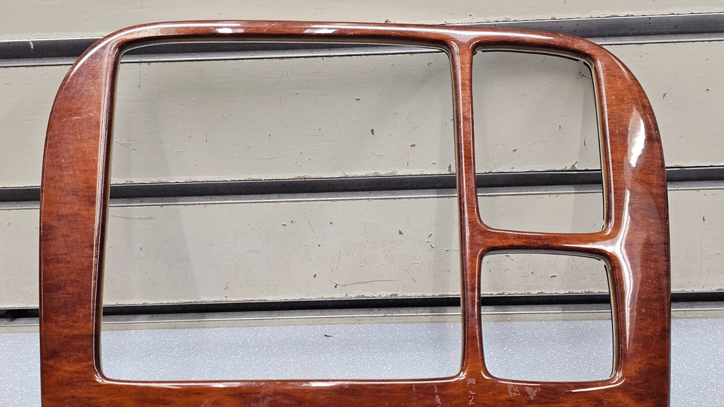 🔥00-06 Mercedes-Benz W220 S430 Dash Radio Bezel Trim Panel Climate Control Wood