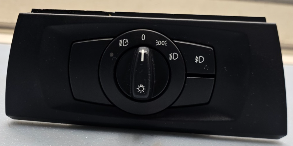 🔥07-13 BMW E92 E93 335i HEADLIGHT FOG LIGHT CONTROL SWITCH W TRIM OEM