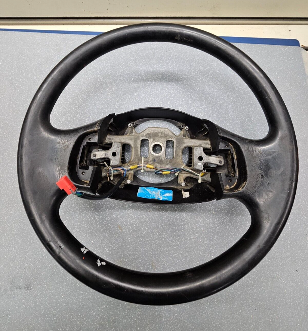 🔥1997-2003 Ford F-150 F-250 EXPEDITION Leather Steering Wheel Cruise Black OEM