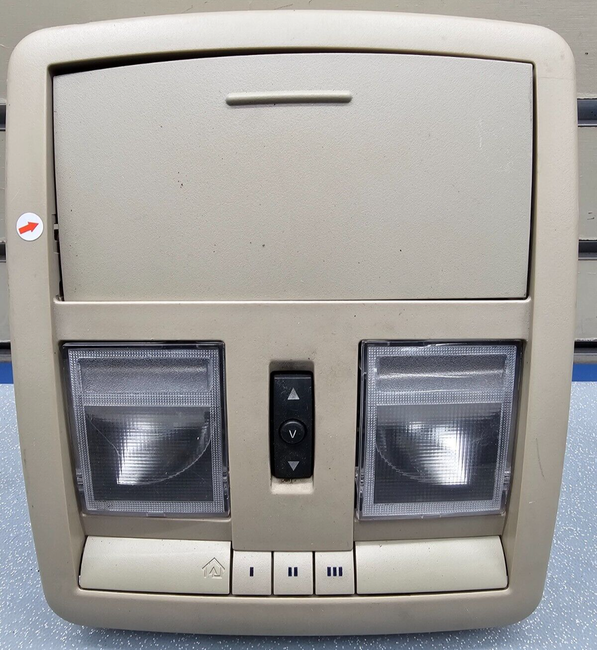 05-07 Chrysler 300 Charger Overhead Console Dome Map Light Storage Assembly Tan