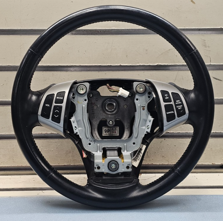 🔥07-09 Elantra Left Driver Steering Column Wheel Cruise Control Leather Black