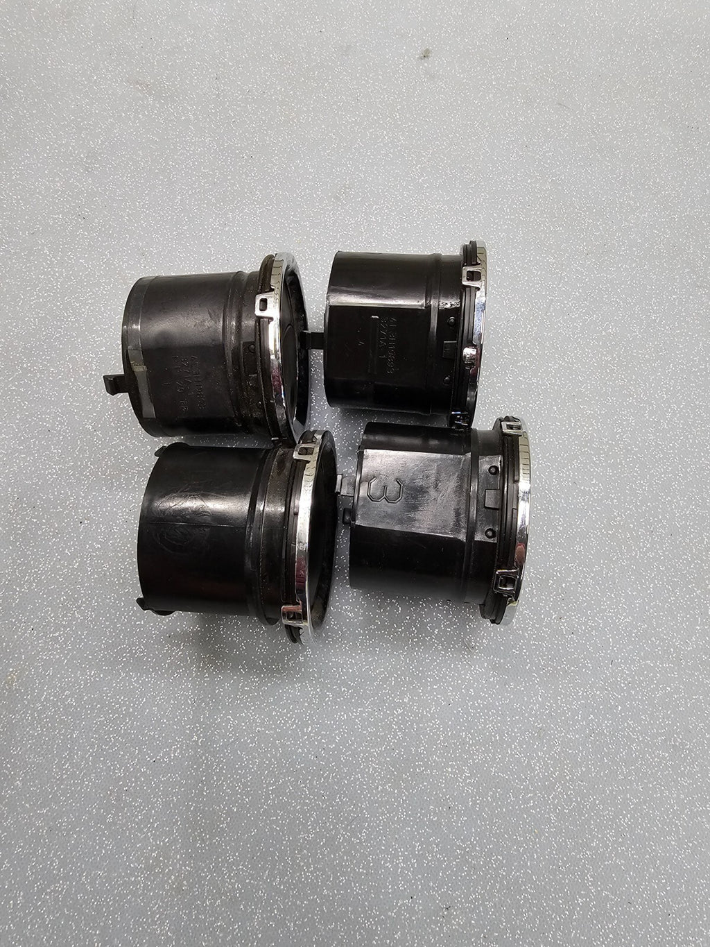 🔥04-08 Ford F-150 Dash A/C Air Vent Heater Temperature BLACK CHROME Set: 4 VT67