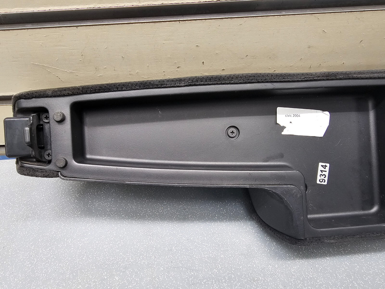 🔥01-05 Honda Civic Front Center Console Cover Arm Rest Lid Cover Gray Cloth OEM