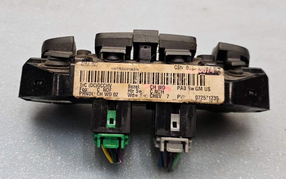 🔥07-08 Equinox Front Left Driver Master Door Window Power Switch Assembly Gray