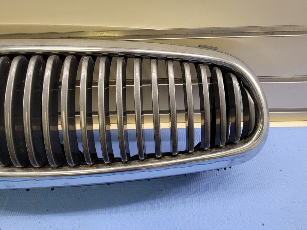 🔥02-08 Jaguar X-Type Front Upper Hood Grille Assembly Chrome Genuine Silver OEM