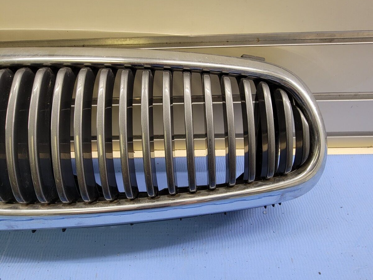 🔥02-08 Jaguar X-Type Front Upper Hood Grille Assembly Chrome Genuine Silver OEM