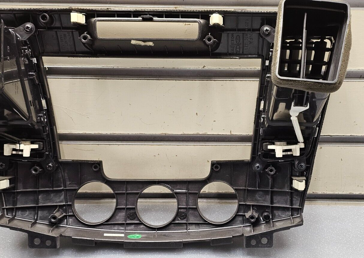 🔥09-10 SONATA DASH AM FM RADIO STEREO TRIM PANEL CLIMATE BEZEL BLACK/SILVER OEM