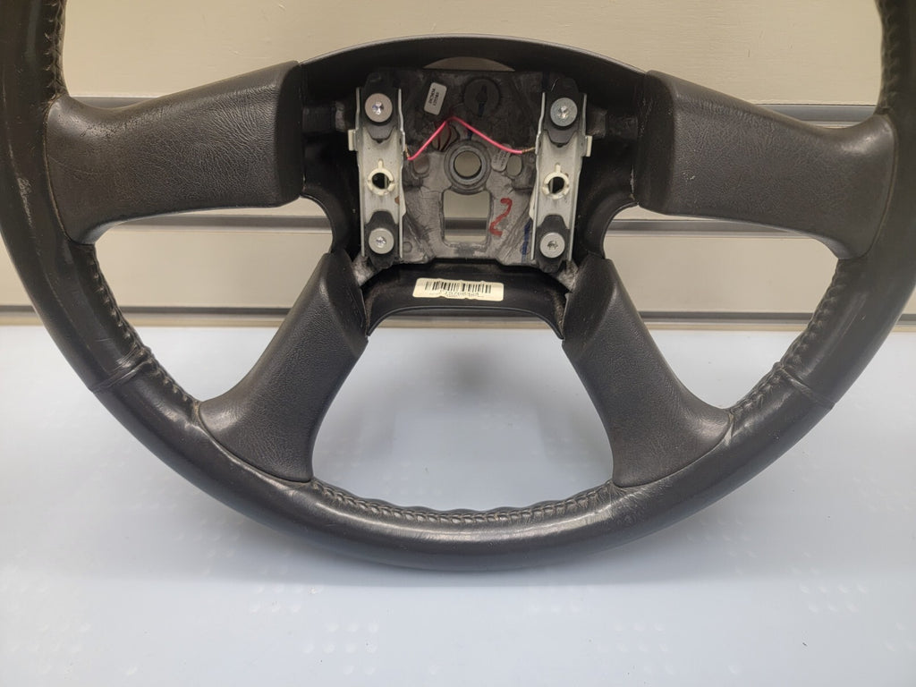 02-09 Trailblazer Envoy03-06 SILVERADO SIERRA YUKON STEERING WHEEL LEATHER BLACK