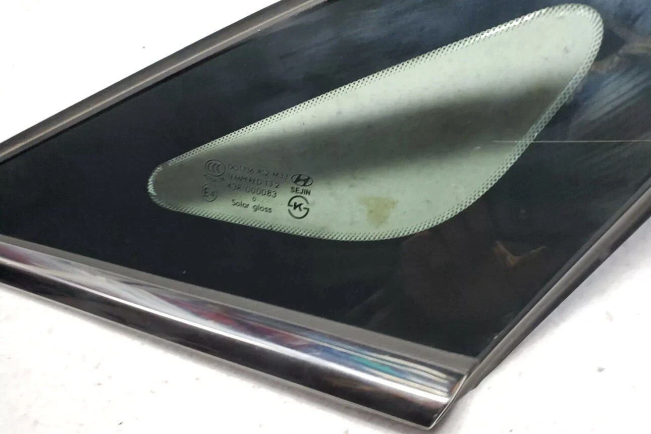 🔥11-14 Hyundai Sonata Right Passenger Quarter Glass w/ Chrome Strip OEM