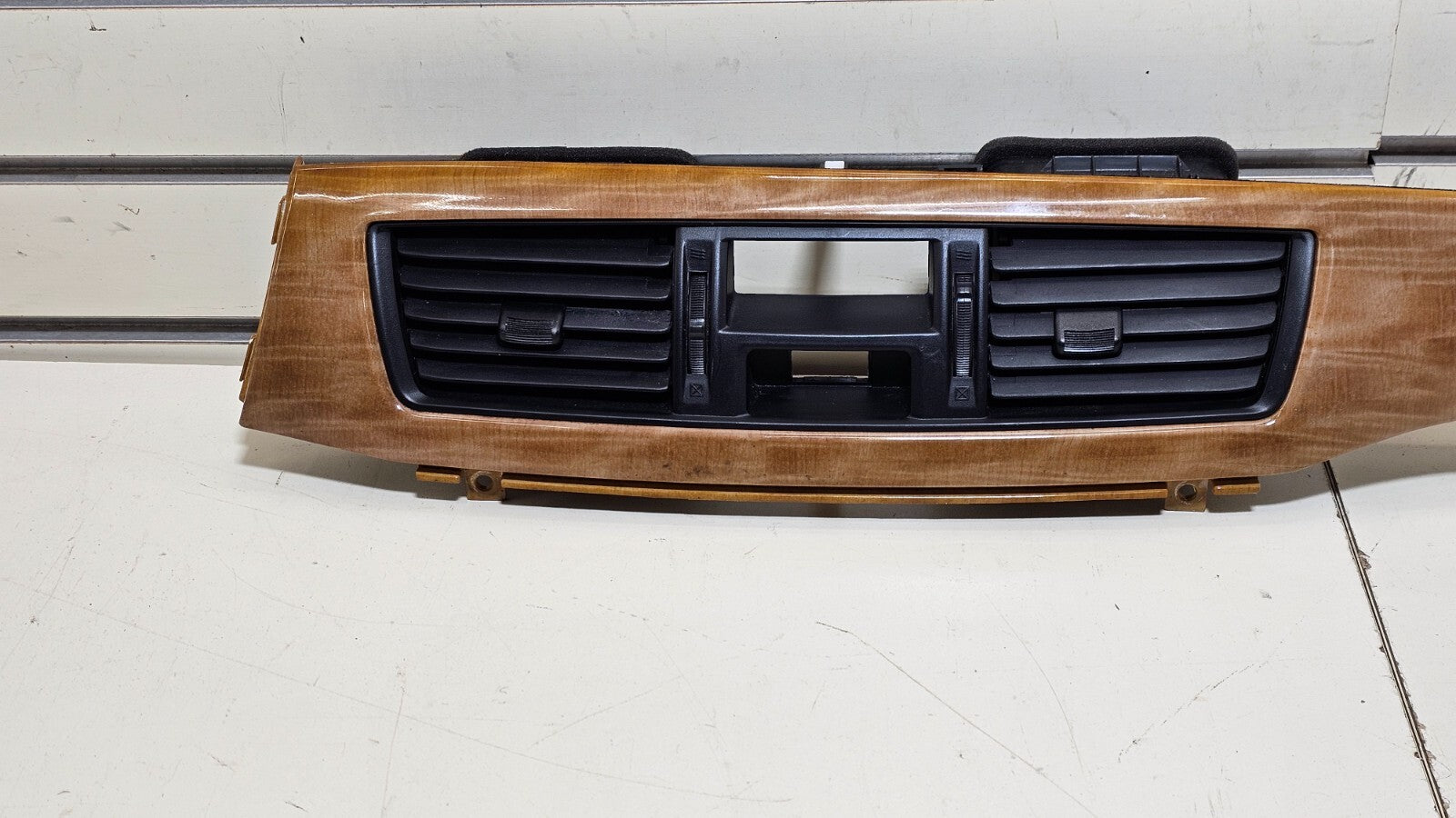 🔥02-07 Mitsubishi Lancer Dash Front Center Trim Bezel Panel Air Vent Woodgrain