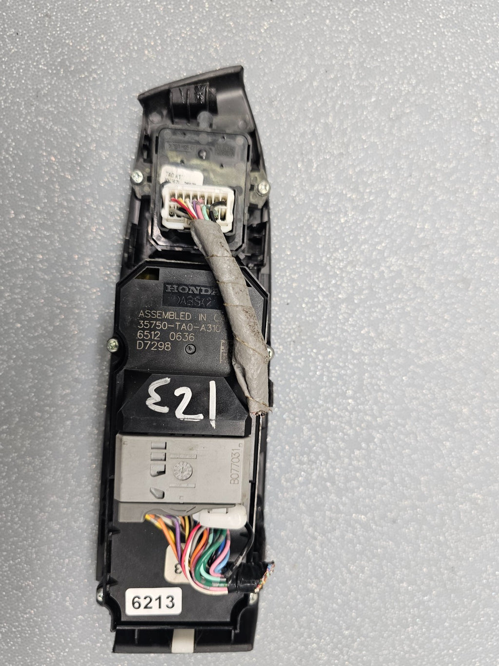 08-12 ACCORD Left Driver Door Master Power Window Lock Switch Assembly Black OEM
