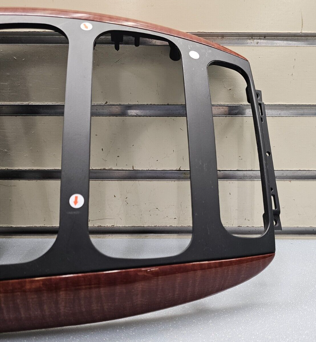 🔥01-07 Caravan Town Country Dash FM Radio Stereo Climate Trom Bezel Black/wood