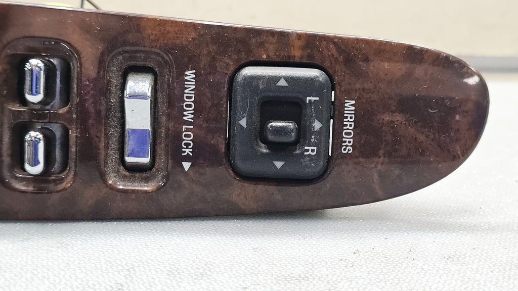 🔥98-02 LINCOLN TOWN CAR LEFT DRIVER MASTER POWER WINDOW SWITCH ASSEMBLY WOOD