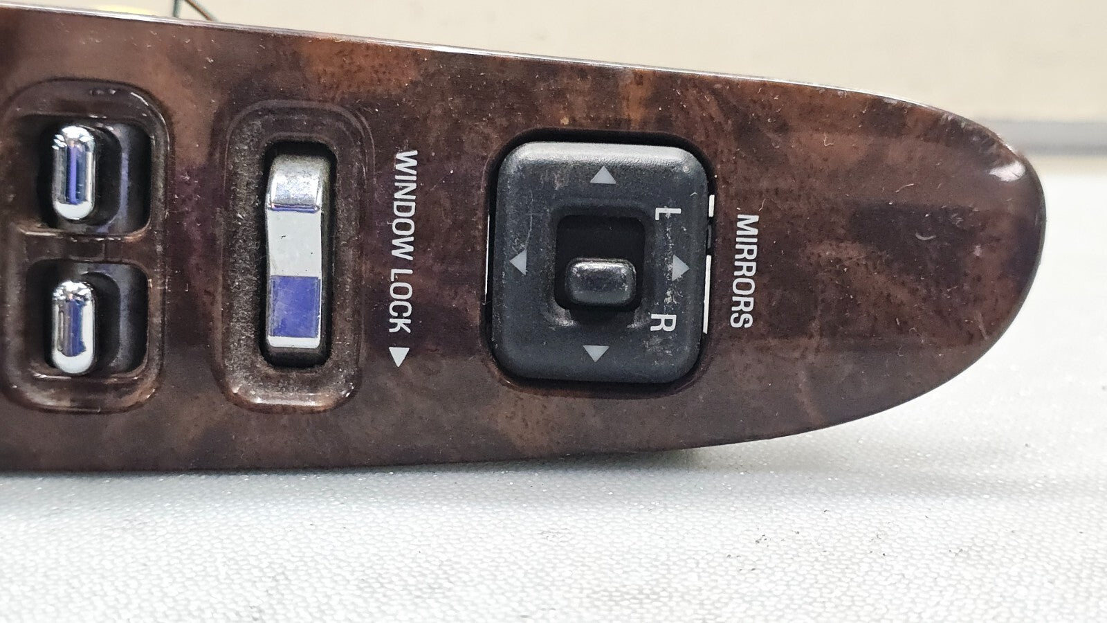 🔥98-02 LINCOLN TOWN CAR LEFT DRIVER MASTER POWER WINDOW SWITCH ASSEMBLY WOOD