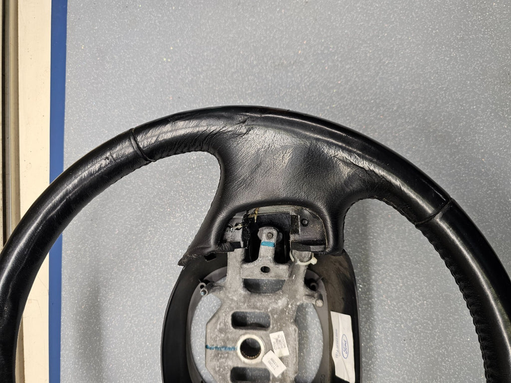 🔥1997-2003 Ford F-150 F-250 EXPEDITION Leather Steering Wheel Cruise Black OEM