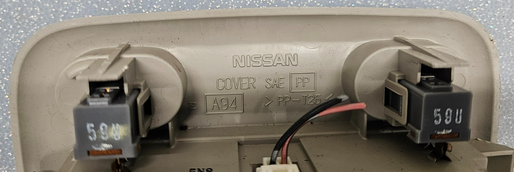 🔥95-99 Nissan Maxima Overhead Console Dome Map Light Lamp Storage Assembly Tan