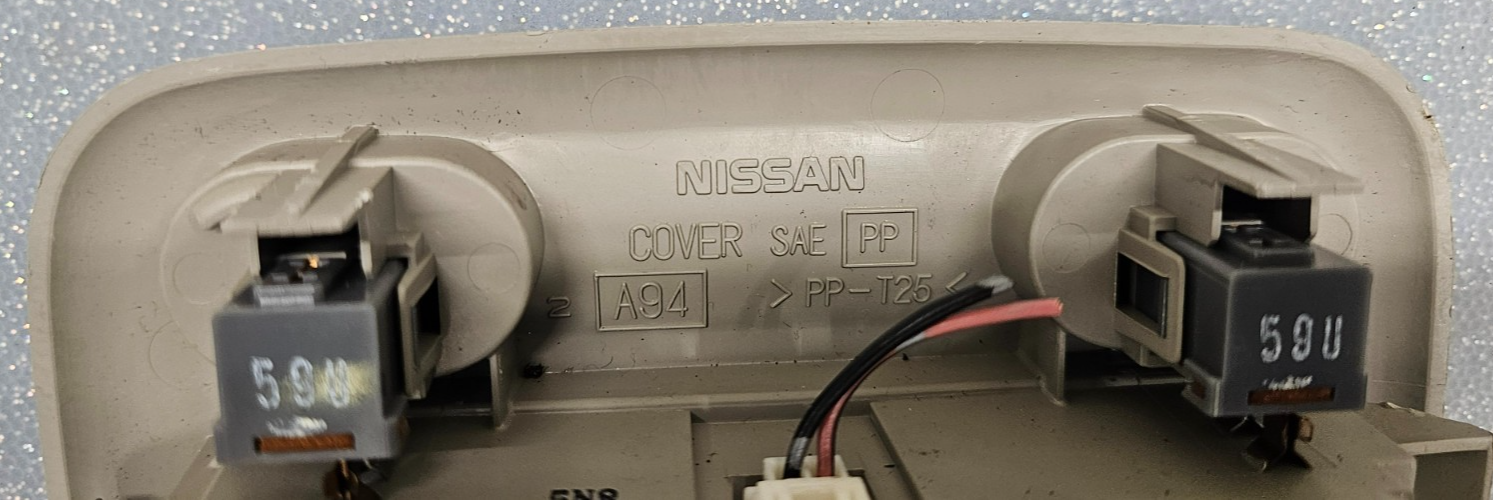 🔥95-99 Nissan Maxima Overhead Console Dome Map Light Lamp Storage Assembly Tan