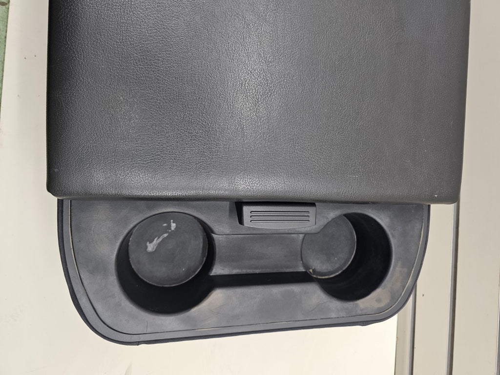 04-08 NISSAN TITAN Front Center Console Jump Seat Cup Drink Holder Black Leather