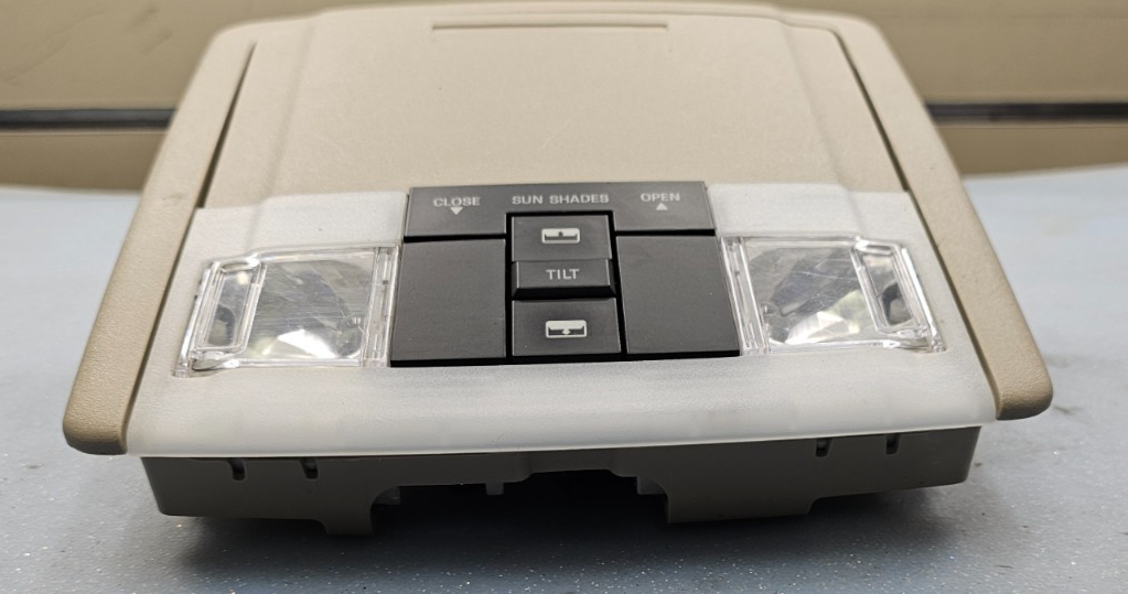 🔥2007-2014 Ford Expedition Overhead Map & Dome Light w/Sunroof Switch Tan OEM