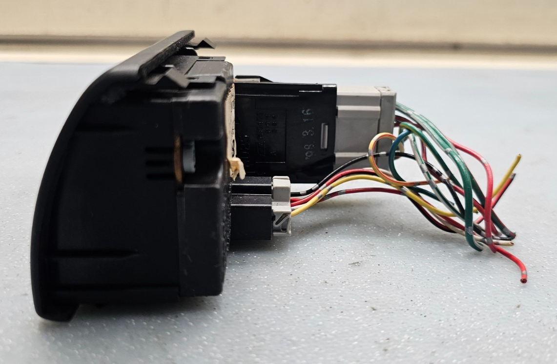 🔥98-02 Honda Accord Center Dash Clock Hazard Switch Board Digital Button Black