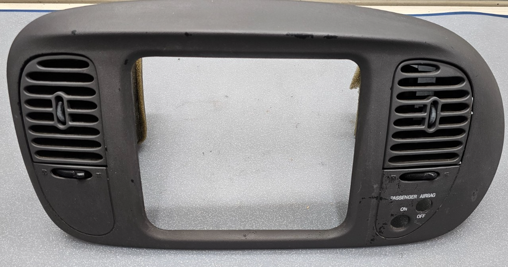 🔥97-03 Ford F150 Center Dash Radio Climate Trim Stereo BEZEL Panel DARK GRAY