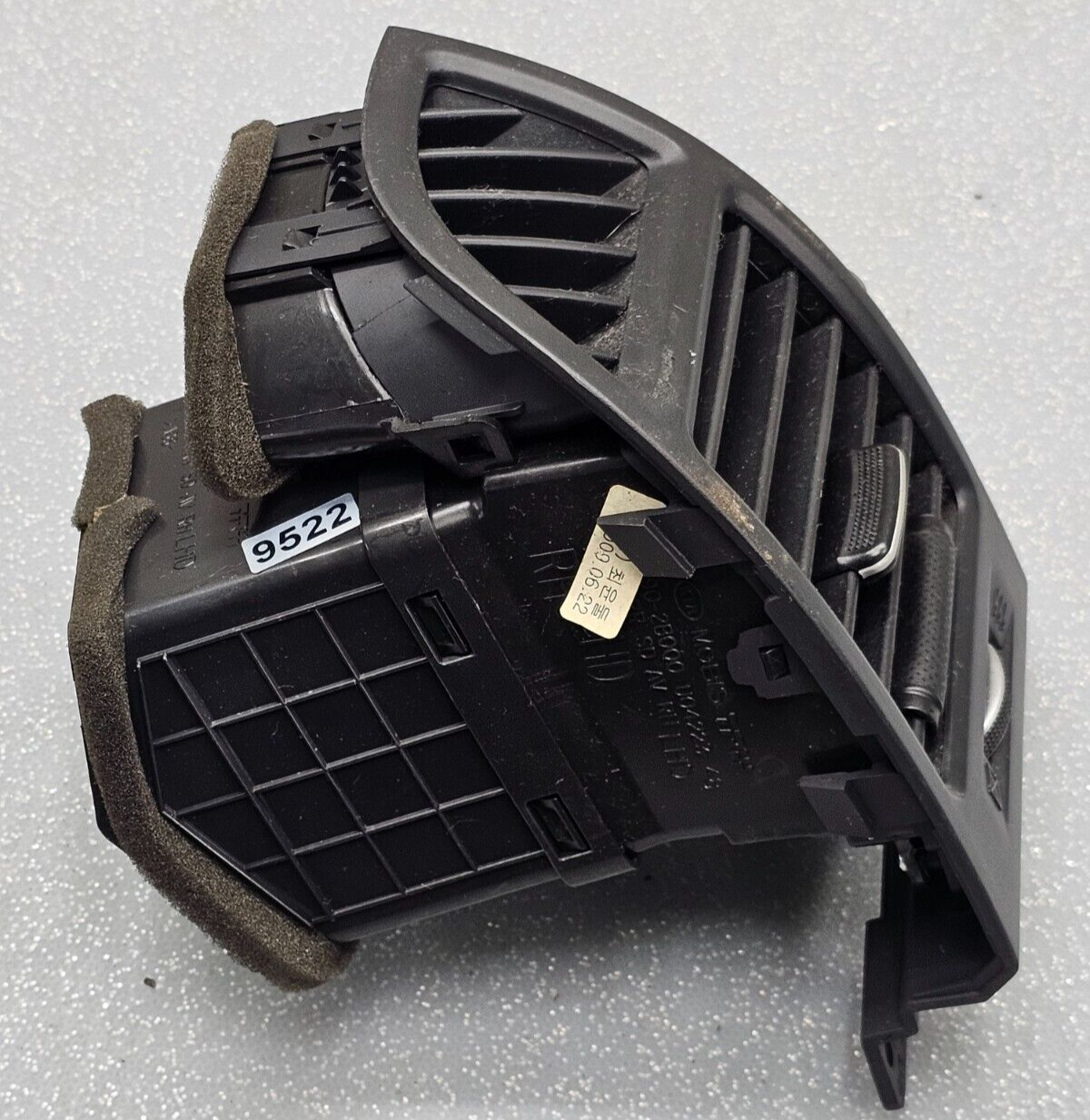 07-12 SANTA FE DASH RIGHT PASSENGER AC HEATER AIR VENT FILTER CONDITIONING BLACK