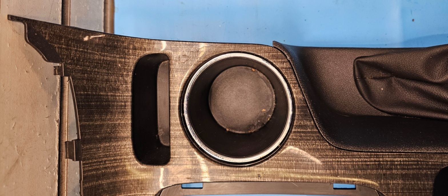 🔥14-16 CHEVY MALIBU CENTER CONSOLE SHIFTER SHIFT TRIM BEZEL W/CUP HOLDER WOOD