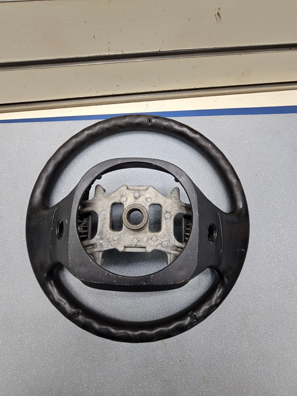 🔥1997-2003 Ford F-150 F-250 EXPEDITION Leather Steering Wheel Cruise Black OEM