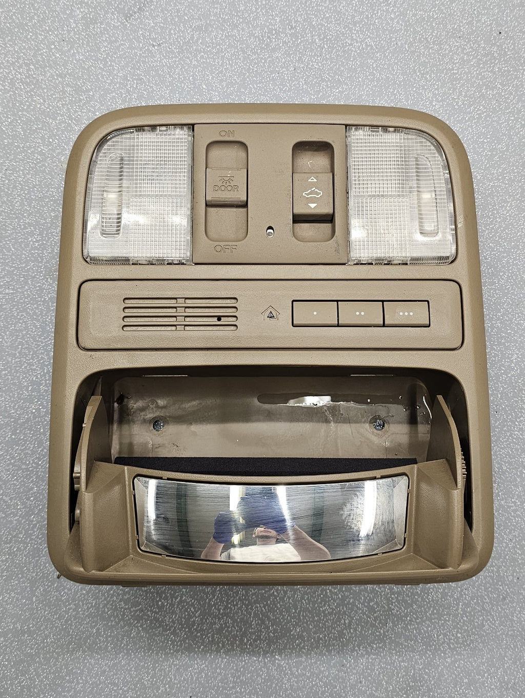 🔥09-15 Pilot Overhead Console Homelink Sunroof Dome Map Light Lamp Storage Tan
