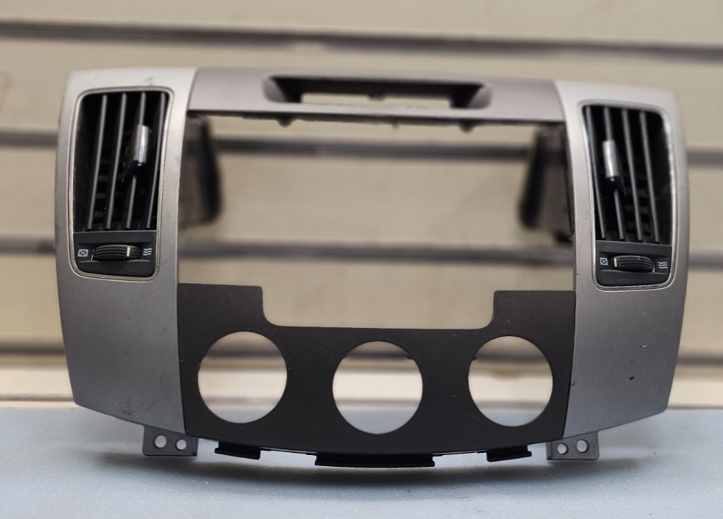🔥09-10 SONATA DASH AM FM RADIO STEREO TRIM PANEL CLIMATE BEZEL BLACK/SILVER OEM