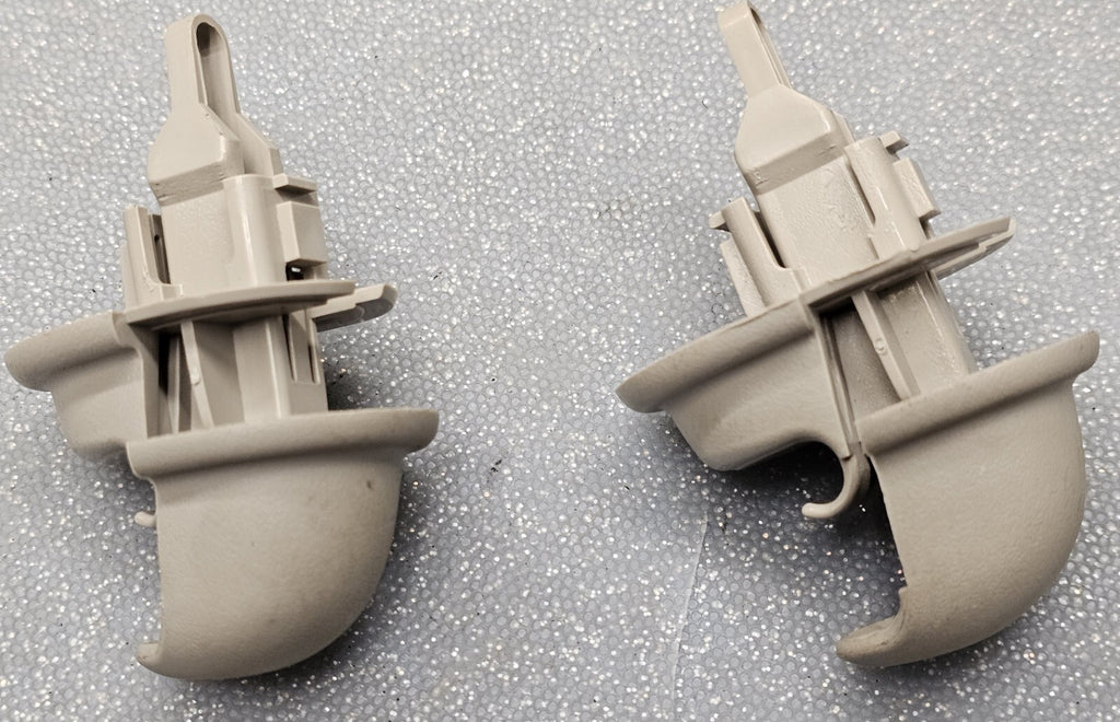 02-05 Dodge RAM 1500 2500 Sun Visor Holding Clips genuine SET of 2 Light Gray