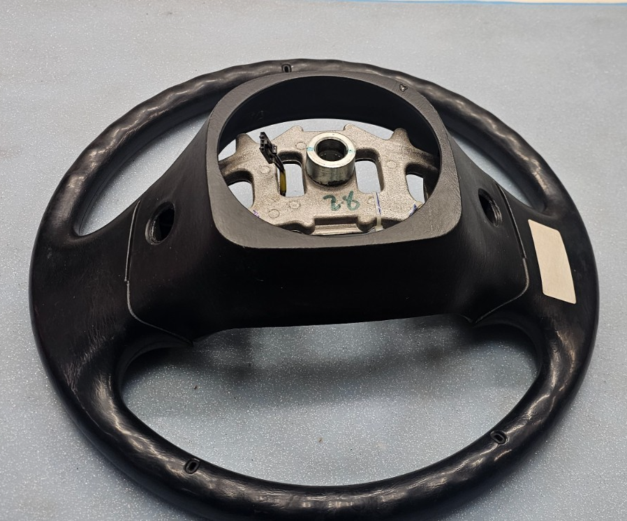🔥97-03 Ford F150 F250 Expedition Leather Steering Wheel Cruise Cover Black OEM